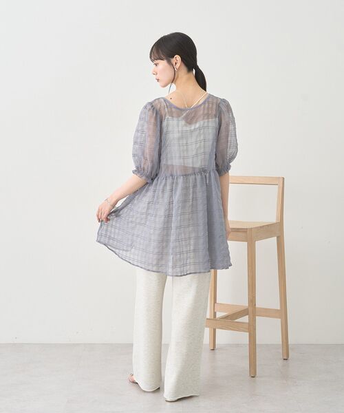 セール】【WEB限定/前後2WAY】シアーパフチュニック（チュニック
