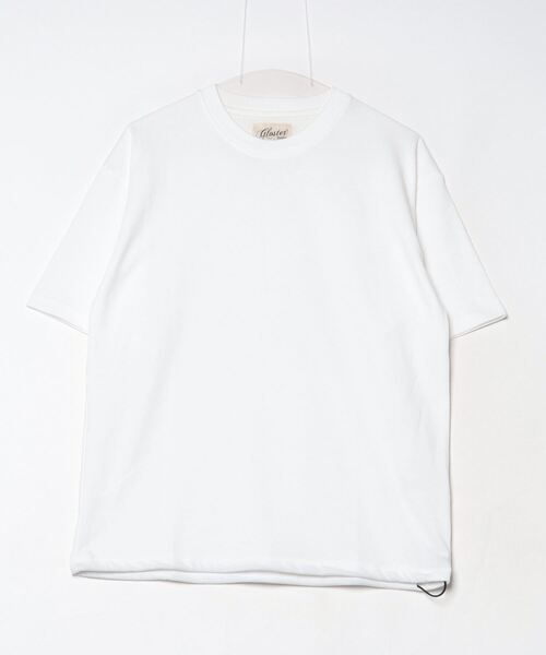 GLOSTER（グロスター）の「【GLOSTER/グロスター】裾ドロスト 機能素材Tシャツ 無地T ショートスリーブ（Tシャツ/カットソー・メンズ・オフホワイト/チャコールグレー/グレー/サックスブルー/グレイッシュベージュ/ネイビー・M/L/XL）」の12枚目の写真
