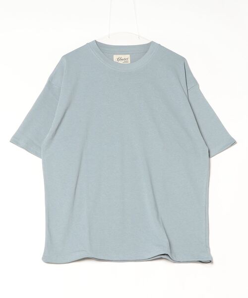 GLOSTER（グロスター）の「【GLOSTER/グロスター】裾ドロスト 機能素材Tシャツ 無地T ショートスリーブ（Tシャツ/カットソー・メンズ・オフホワイト/チャコールグレー/グレー/サックスブルー/グレイッシュベージュ/ネイビー・M/L/XL）」の11枚目の写真