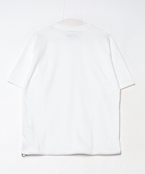 GLOSTER（グロスター）の「【GLOSTER/グロスター】裾ドロスト 機能素材Tシャツ 無地T ショートスリーブ（Tシャツ/カットソー・メンズ・オフホワイト/チャコールグレー/グレー/サックスブルー/グレイッシュベージュ/ネイビー・M/L/XL）」の13枚目の写真