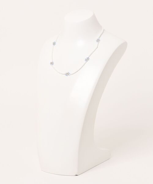 flower（フラワー）の「フラワービーズネックレス（ネックレス・レディース・ブルー/ピンク・FREE）」の9枚目の写真