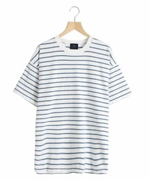REMI RELIEF NAVY LABEL | REMI RELIEF NAVY LABEL / レミレリーフネイビーレーベル：INDIGOボーダーT：RN28369080AK[STD](Tシャツ/カットソー)