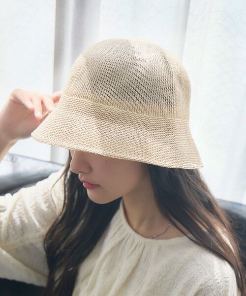 casita(RETRO GIRL)（カシータ）の「サーモベルハット（ハット・レディース・ブラック/ベージュ/オフホワイト・ONE SIZE）」の3枚目の写真