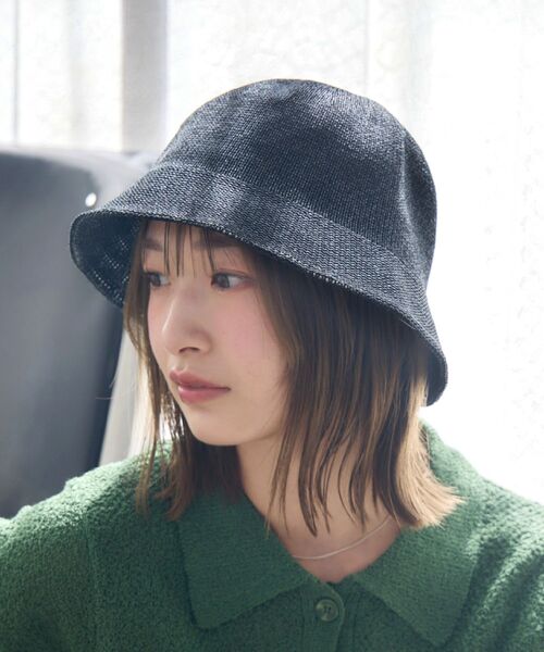 casita(RETRO GIRL)（カシータ）の「サーモベルハット（ハット・レディース・ブラック/ベージュ/オフホワイト・ONE SIZE）」の2枚目の写真