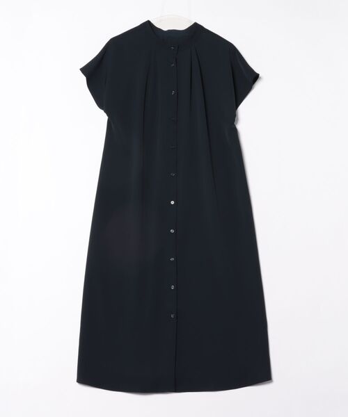 m.f.editorial（エムエフエディトリアル）の「【前後2WAY ウォッシャブル】m.f.エディトリアルレディース ロング シャツワンピース（ワンピース・レディース・ブラック/ネイビー・FREE）」の4枚目の写真