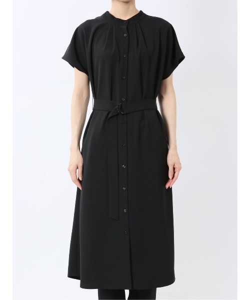 m.f.editorial（エムエフエディトリアル）の「【前後2WAY ウォッシャブル】m.f.エディトリアルレディース ロング シャツワンピース（ワンピース・レディース・ブラック/ネイビー・FREE）」の6枚目の写真