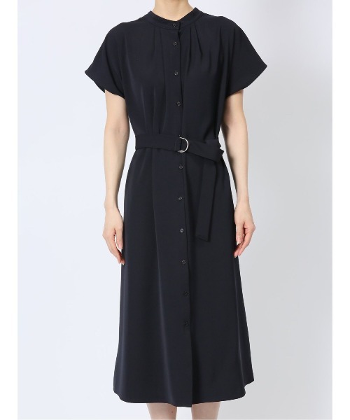 m.f.editorial（エムエフエディトリアル）の「【前後2WAY ウォッシャブル】m.f.エディトリアルレディース ロング シャツワンピース（ワンピース・レディース・ブラック/ネイビー・FREE）」の20枚目の写真