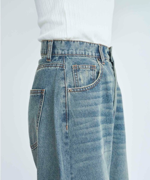 attiree(アティレー)の「【2色展開】カーブデニムパンツ(デニムパンツ・レディース・ブルー/ダークブルー・SMALL/LARGE/MEDIUM)」の22枚目の写真
