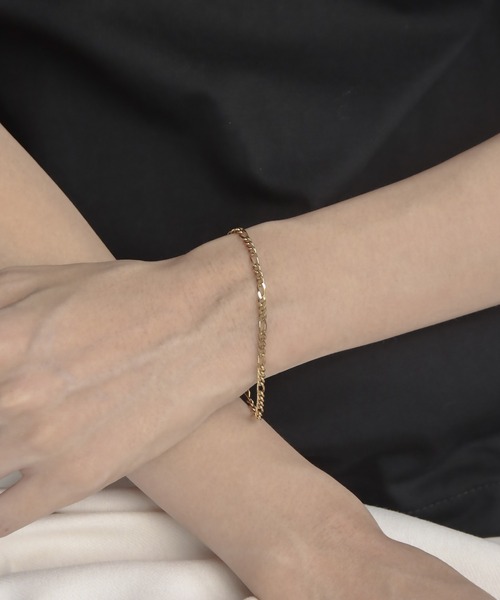 abaskdesign（アバスクデザイン）の「金属アレルギー対応 フィガロチェーンブレスレット（ブレスレット・レディース・シルバー系その他2/シルバー/ゴールド系その他/ゴールド/シルバー系その他/ゴールド系その他2・SMALL/MEDIUM）」の14枚目の写真