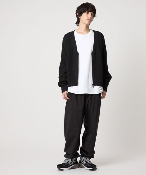 CITEN(シテン)の「<CITEN>リブニットZIPカーディガン(カーディガン/ボレロ・メンズ・ナチュラル/ブラック・M/L)」の4枚目の写真