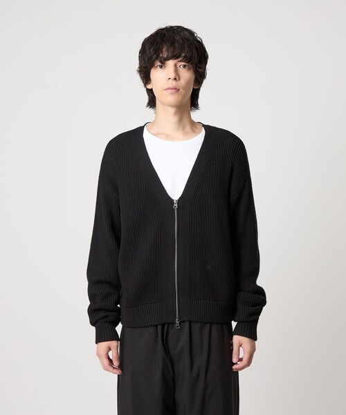 CITEN(シテン)の「<CITEN>リブニットZIPカーディガン(カーディガン/ボレロ・メンズ・ナチュラル/ブラック・M/L)」の7枚目の写真