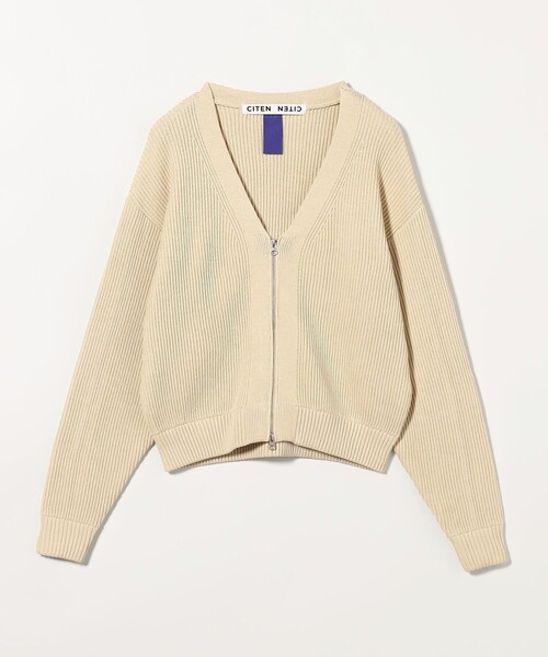 CITEN(シテン)の「<CITEN>リブニットZIPカーディガン(カーディガン/ボレロ・メンズ・ナチュラル/ブラック・M/L)」の10枚目の写真