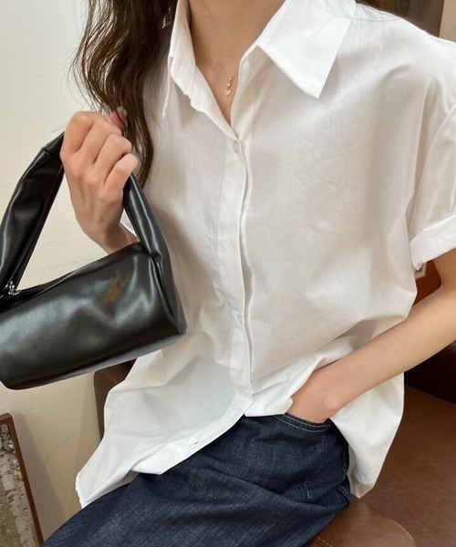 HALEY PESCA（ヘーリーペスカ）の「HALEY PESCA/【パステルカラー】　ベーシック半袖シャツ（シャツ/ブラウス・レディース・ホワイト/ブルー/グリーン・SMALL/MEDIUM/LARGE）」の4枚目の写真