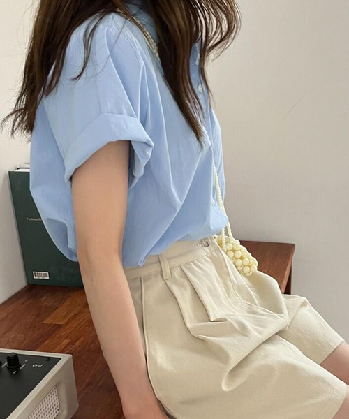 HALEY PESCA（ヘーリーペスカ）の「HALEY PESCA/【パステルカラー】　ベーシック半袖シャツ（シャツ/ブラウス・レディース・ホワイト/ブルー/グリーン・SMALL/MEDIUM/LARGE）」の17枚目の写真