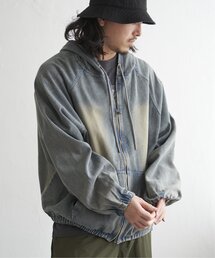 デニムジップパーカー