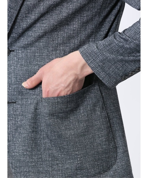 TAKA-Q（タカキュー）の「【WEB限定販売 軽量 ストレッチ ウォッシャブル】プライムフレックス 2ボタンジャケット（テーラードジャケット・メンズ・ネイビー/ブルー・S/MEDIUM/LARGE/X-LARGE/3L）」の10枚目の写真