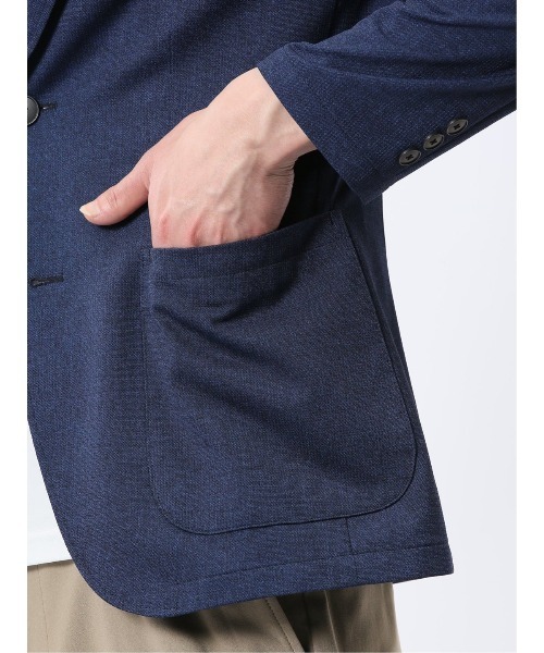TAKA-Q（タカキュー）の「【WEB限定販売 軽量 ストレッチ ウォッシャブル】プライムフレックス 2ボタンジャケット（テーラードジャケット・メンズ・ネイビー/ブルー・S/MEDIUM/LARGE/X-LARGE/3L）」の21枚目の写真