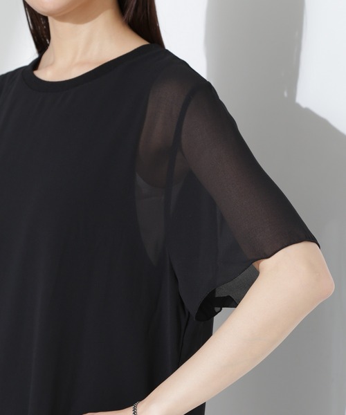 セール】シアーコンビワンピース（ワンピース）｜NANO universe（ナノ