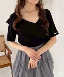 韓国っぽアシンメトリーニット/WEB限定商品