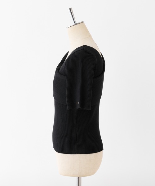 one after another NICE CLAUP(ワンアフターアナザーナイスクラップ)の「韓国っぽアシンメトリーニット/WEB限定商品(ニット/セーター・レディース・オフホワイト/ブラック/ミント/ピンク/チャコールグレー・FREE)」の6枚目の写真