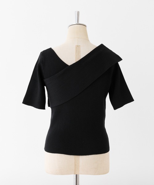 one after another NICE CLAUP(ワンアフターアナザーナイスクラップ)の「韓国っぽアシンメトリーニット/WEB限定商品(ニット/セーター・レディース・オフホワイト/ブラック/ミント/ピンク/チャコールグレー・FREE)」の7枚目の写真