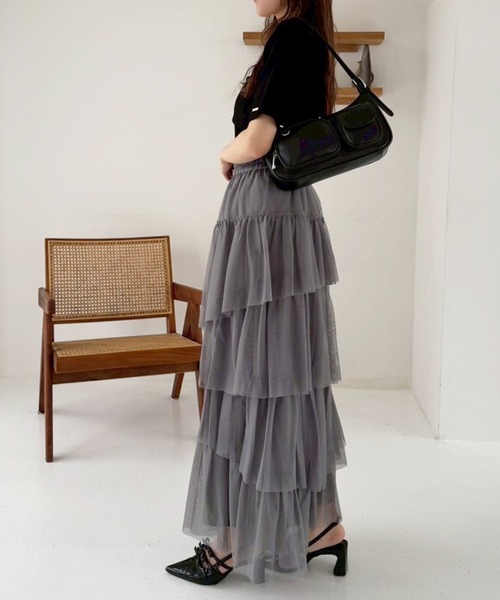 one after another NICE CLAUP(ワンアフターアナザーナイスクラップ)の「韓国っぽアシンメトリーニット/WEB限定商品(ニット/セーター・レディース・オフホワイト/ブラック/ミント/ピンク/チャコールグレー・FREE)」の13枚目の写真