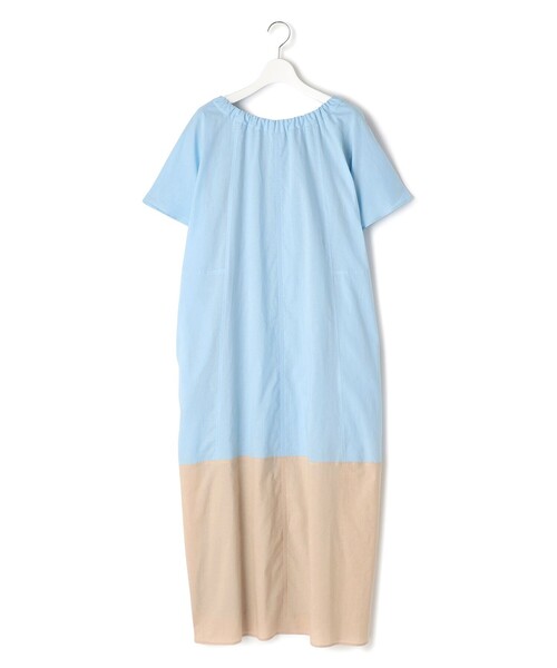 J.PRESS YORK STREET(ジェイプレスヨークストリート)の「【WOMEN】バイカラー ワンピース(ワンピース・レディース・グリーン系1/サックスブルー系1/ライトグレー系1・F)」の7枚目の写真