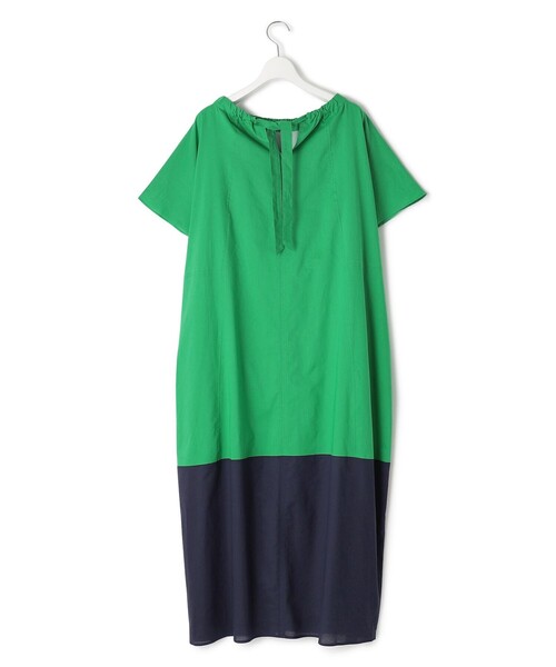 J.PRESS YORK STREET(ジェイプレスヨークストリート)の「【WOMEN】バイカラー ワンピース(ワンピース・レディース・グリーン系1/サックスブルー系1/ライトグレー系1・F)」の18枚目の写真