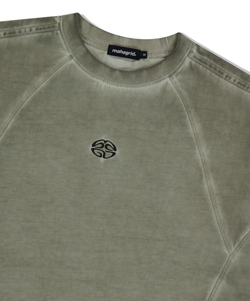 MAHAGRID(マハグリッド)の「『mahagrid/マハグリッド』 DYED TRACK TEE /ダイドトラック TEE(Tシャツ/カットソー・メンズ・カーキ/チャコールグレー・M/S)」の4枚目の写真