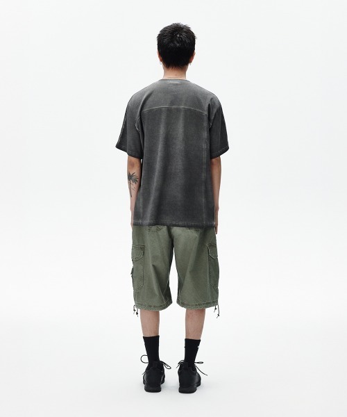MAHAGRID(マハグリッド)の「『mahagrid/マハグリッド』 DYED TRACK TEE /ダイドトラック TEE(Tシャツ/カットソー・メンズ・カーキ/チャコールグレー・M/S)」の10枚目の写真