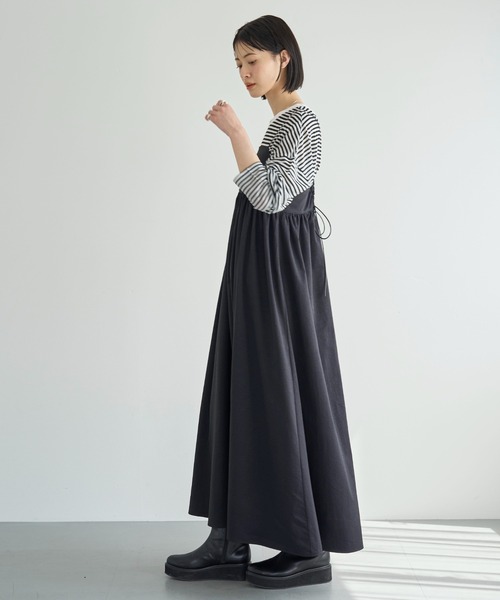 pp*closetミッドサマーワンピース40.37.2枚おまとめ セール】【WEB限定】リブドッキングワンピース（ドレス