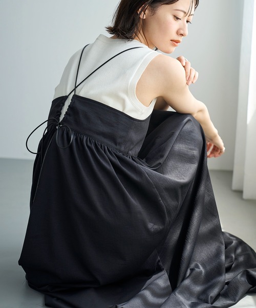 pp*closetミッドサマーワンピース40.37.2枚おまとめ セール】【WEB限定】リブドッキングワンピース（ドレス