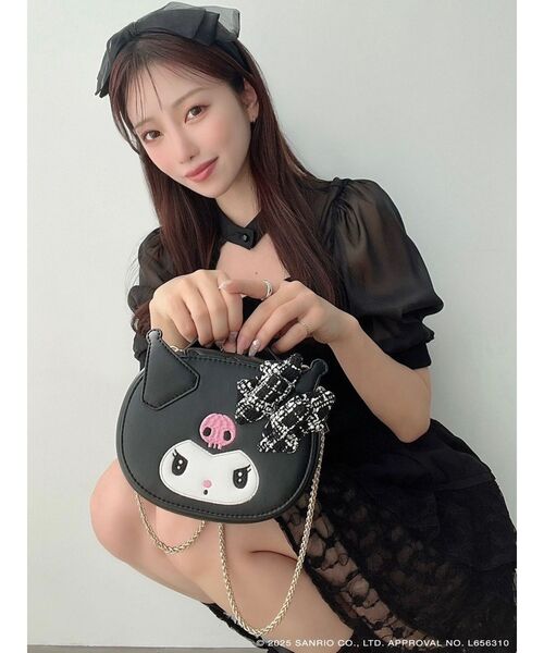 RESEXXY（リゼクシー）の「【メロクロコラボ】バニティーポーチ（ショルダーバッグ・レディース・ブラック・FREE）」の8枚目の写真