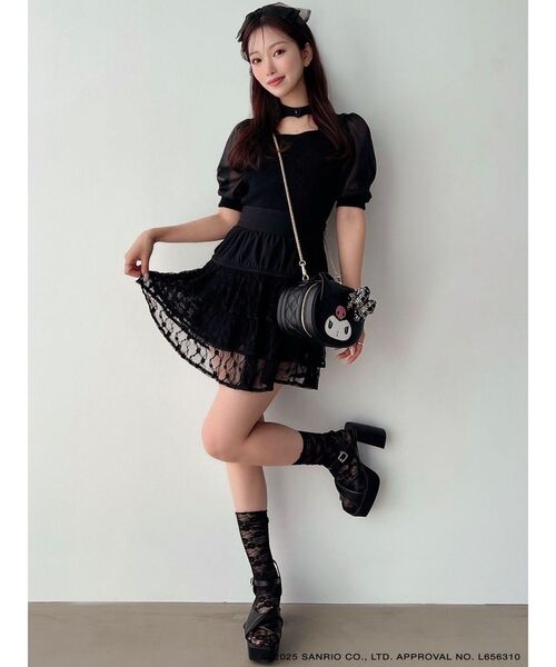 RESEXXY（リゼクシー）の「【メロクロコラボ】バニティーポーチ（ショルダーバッグ・レディース・ブラック・FREE）」の4枚目の写真