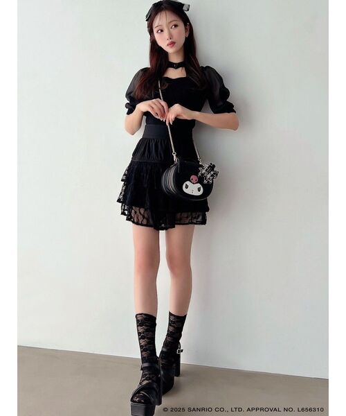 RESEXXY（リゼクシー）の「【メロクロコラボ】バニティーポーチ（ショルダーバッグ・レディース・ブラック・FREE）」の2枚目の写真