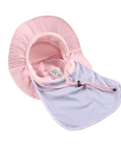 BRANSHES(ブランシェス)の「【接触冷感】フローズンメッシュネックカバー付きハット(ハット・キッズ・カーキオリーブ/ラベンダー・52cm/50cm/54cm/56cm)」の16枚目の写真