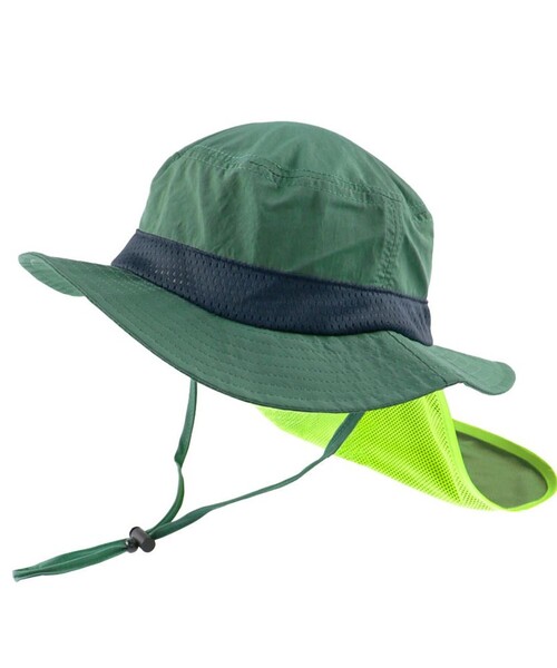 BRANSHES(ブランシェス)の「【接触冷感】フローズンメッシュネックカバー付きハット(ハット・キッズ・カーキオリーブ/ラベンダー・52cm/50cm/54cm/56cm)」の10枚目の写真