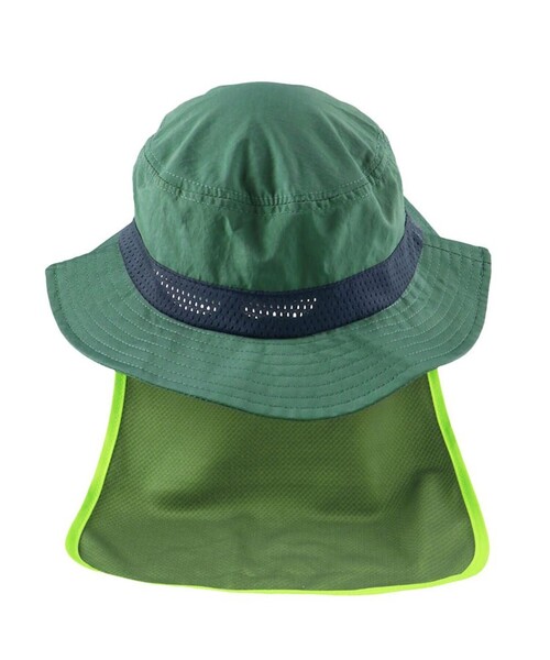 BRANSHES(ブランシェス)の「【接触冷感】フローズンメッシュネックカバー付きハット(ハット・キッズ・カーキオリーブ/ラベンダー・52cm/50cm/54cm/56cm)」の5枚目の写真