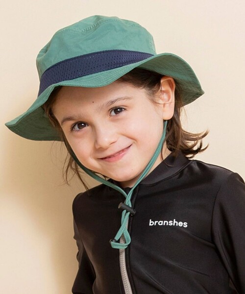 BRANSHES(ブランシェス)の「【接触冷感】フローズンメッシュネックカバー付きハット(ハット・キッズ・カーキオリーブ/ラベンダー・52cm/50cm/54cm/56cm)」の15枚目の写真