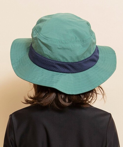 BRANSHES(ブランシェス)の「【接触冷感】フローズンメッシュネックカバー付きハット(ハット・キッズ・カーキオリーブ/ラベンダー・52cm/50cm/54cm/56cm)」の4枚目の写真