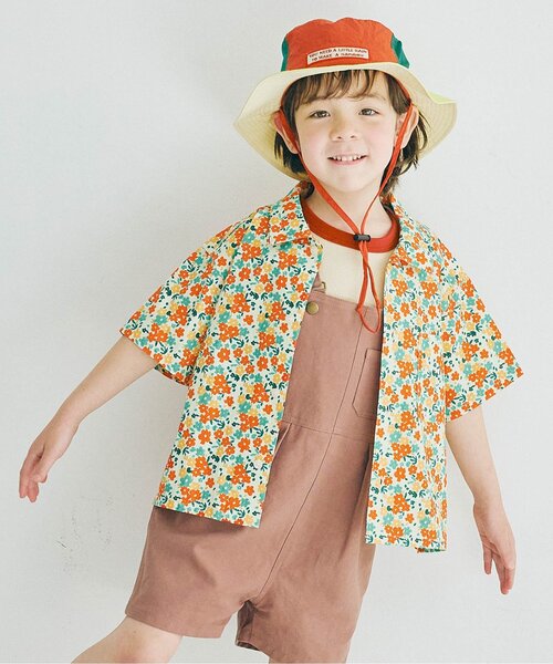 p.premier（ピードットプルミエ）の「イロチ買いしたい夏すぎる総柄半袖シャツ（シャツ/ブラウス・キッズ・ネイビー/イエロー/ダークブラウン/グリーン/レッド/ブラック・80/90/100/110/120/130/140）」の6枚目の写真