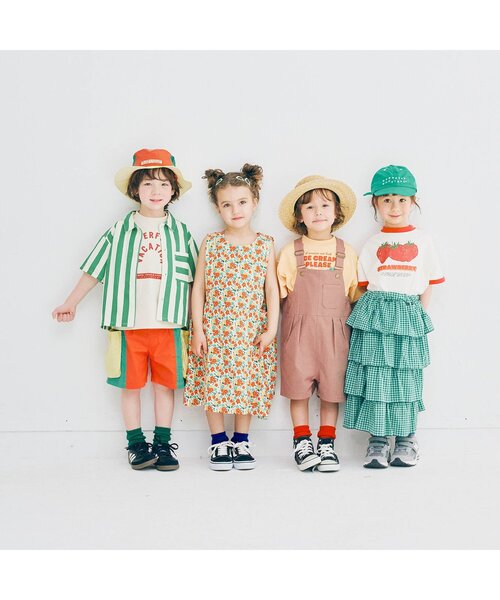 p.premier（ピードットプルミエ）の「イロチ買いしたい夏すぎる総柄半袖シャツ（シャツ/ブラウス・キッズ・ネイビー/イエロー/ダークブラウン/グリーン/レッド/ブラック・80/90/100/110/120/130/140）」の15枚目の写真