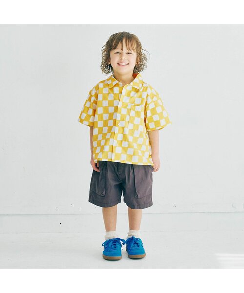 p.premier（ピードットプルミエ）の「イロチ買いしたい夏すぎる総柄半袖シャツ（シャツ/ブラウス・キッズ・ネイビー/イエロー/ダークブラウン/グリーン/レッド/ブラック・80/90/100/110/120/130/140）」の21枚目の写真