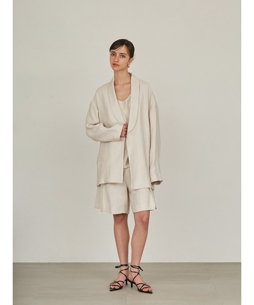 styling/（スタイリング）の「【セットアップ対応】バックサテンショートパンツ（その他パンツ・レディース・ブラック/アイボリー/ライム・1/0）」の4枚目の写真
