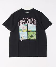 GANNI | 【GANNI（ガニー）】Basic Jersey BD TEDDY Relaxed Tee(Tシャツ/カットソー)