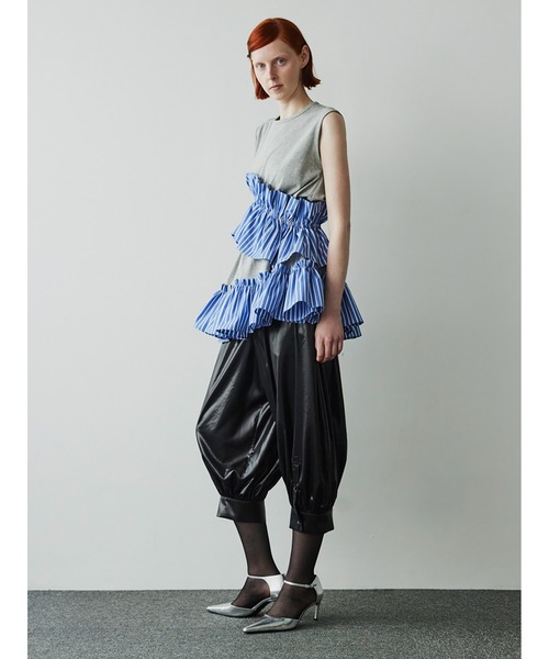SORIN ソリン アシンメトリー Tシャツ Asynmentry Ruffled T-shirt（カットソー/Tシャツ）｜SORIN