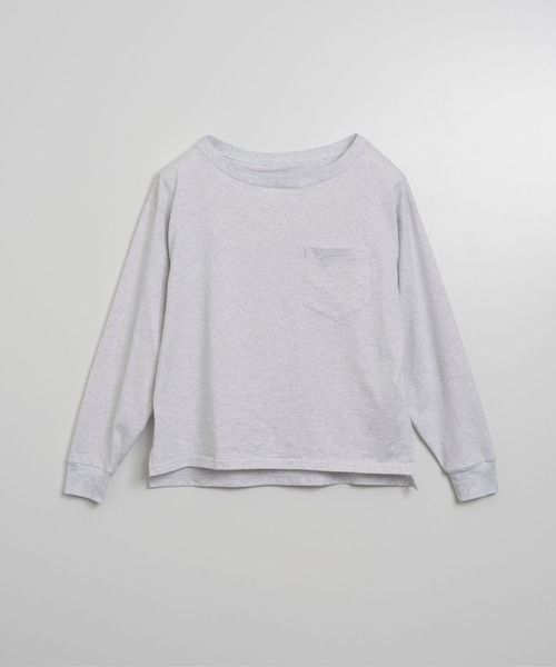 YOOU(ユー)の「オフショルダーカットソー/ワイドネックデザイン × リラックスシルエット(Tシャツ/カットソー・レディース・グレー/ブラック/マルチ/ホワイト・FREE)」の11枚目の写真