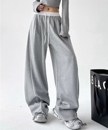 B'day（ビーデイ）の「【 B'day / ビーデー 】サイドタック入り パイピングスウェットワイドパンツ（スウェットパンツ）」
