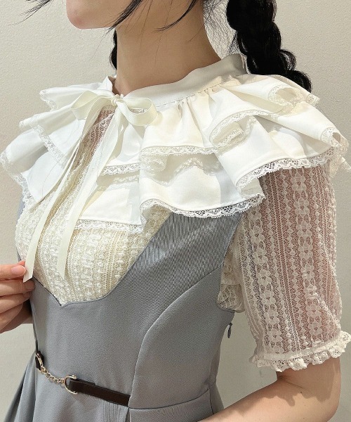 F i.n.t（フィント）の「ダブルタックフリルつけ衿/fint　フィント（付け襟・レディース・オフホワイト・FREE）」の6枚目の写真