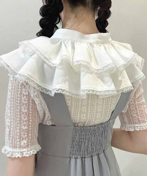 F i.n.t（フィント）の「ダブルタックフリルつけ衿/fint　フィント（付け襟・レディース・オフホワイト・FREE）」の4枚目の写真